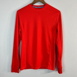 ClimateSmart Base Layer Nano‎ Mesh Shirt Small Mens Red Long Sleeve Performance